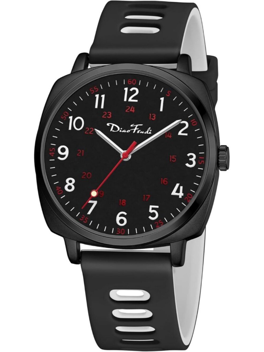 Diaofendi Women's Black White Analog Nurse Medical Professional Waterproof Watch